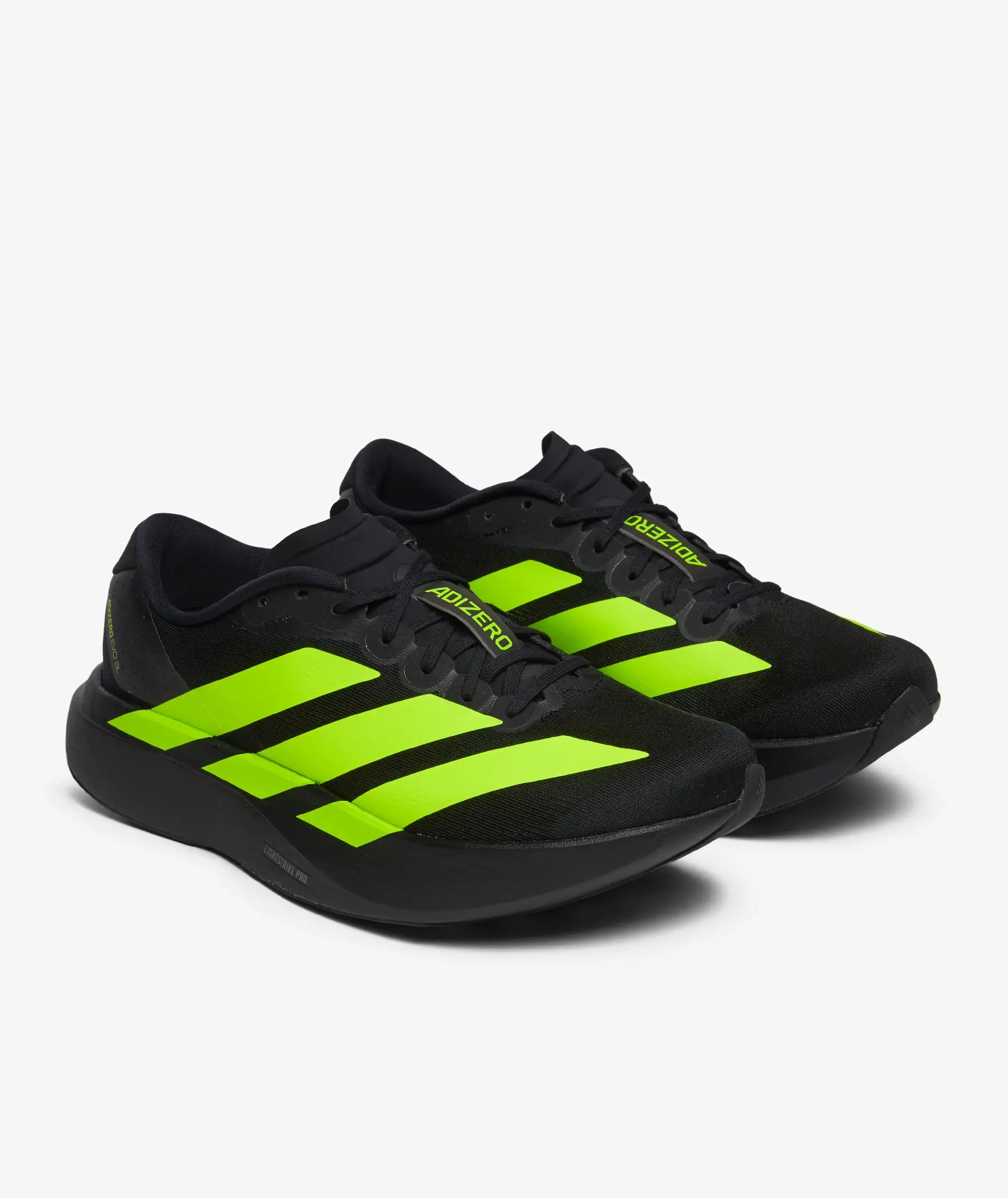 Adidas Men's Adizero Evo SL Black with Green Stripes