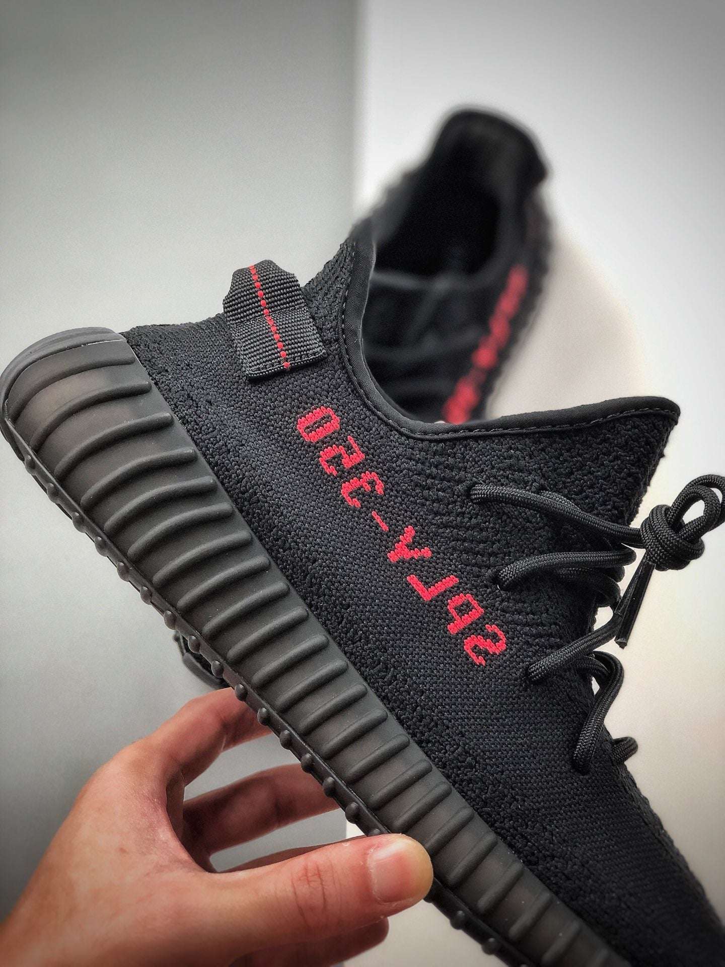 Adidas Yeezy 350 V2 Black & Red image 3