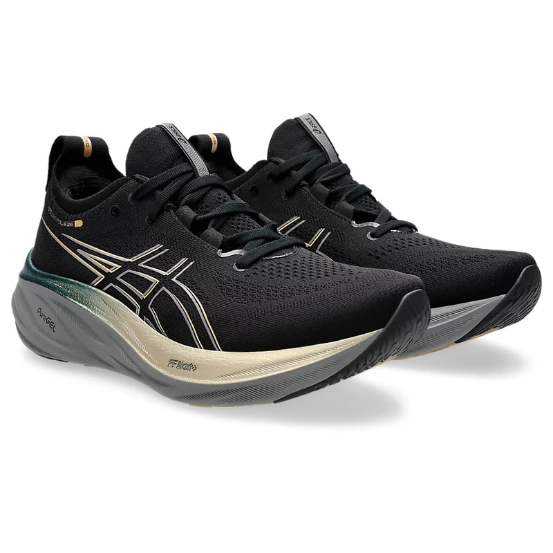Asics Gel-Nimbus 26 Platinum Black & Champagne