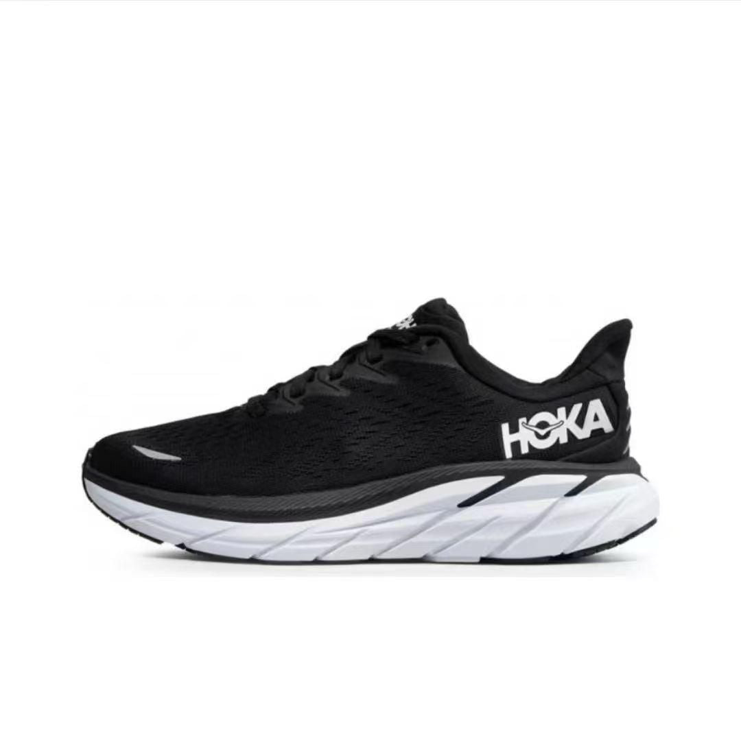 Hoka One Clifton 8 Black White