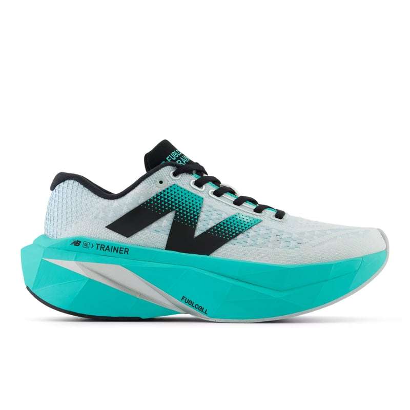 New Balance FuelCell SuperComp Trainer v3 White & Cyber Jade image