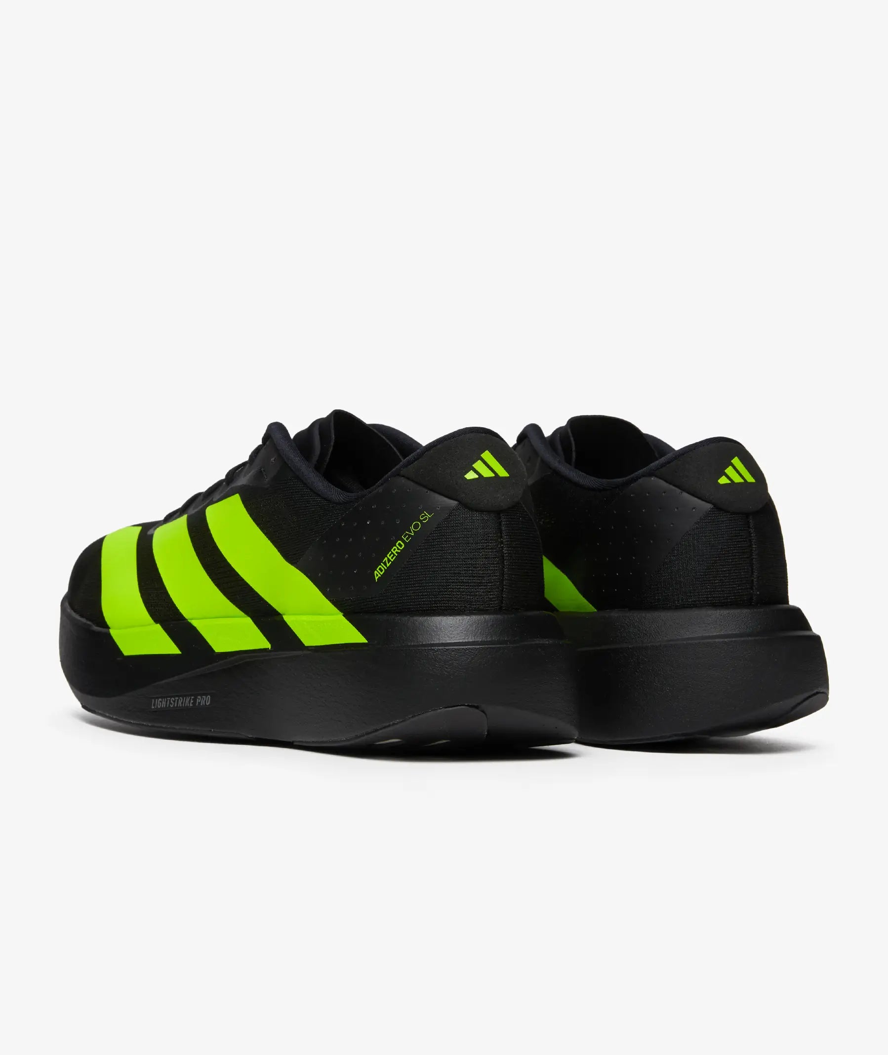 Adidas Men's Adizero Evo SL Black with Green Stripes