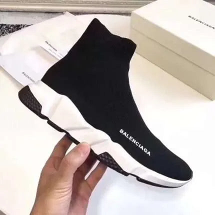 Balenciaga Speed Runner High Tops Black Red