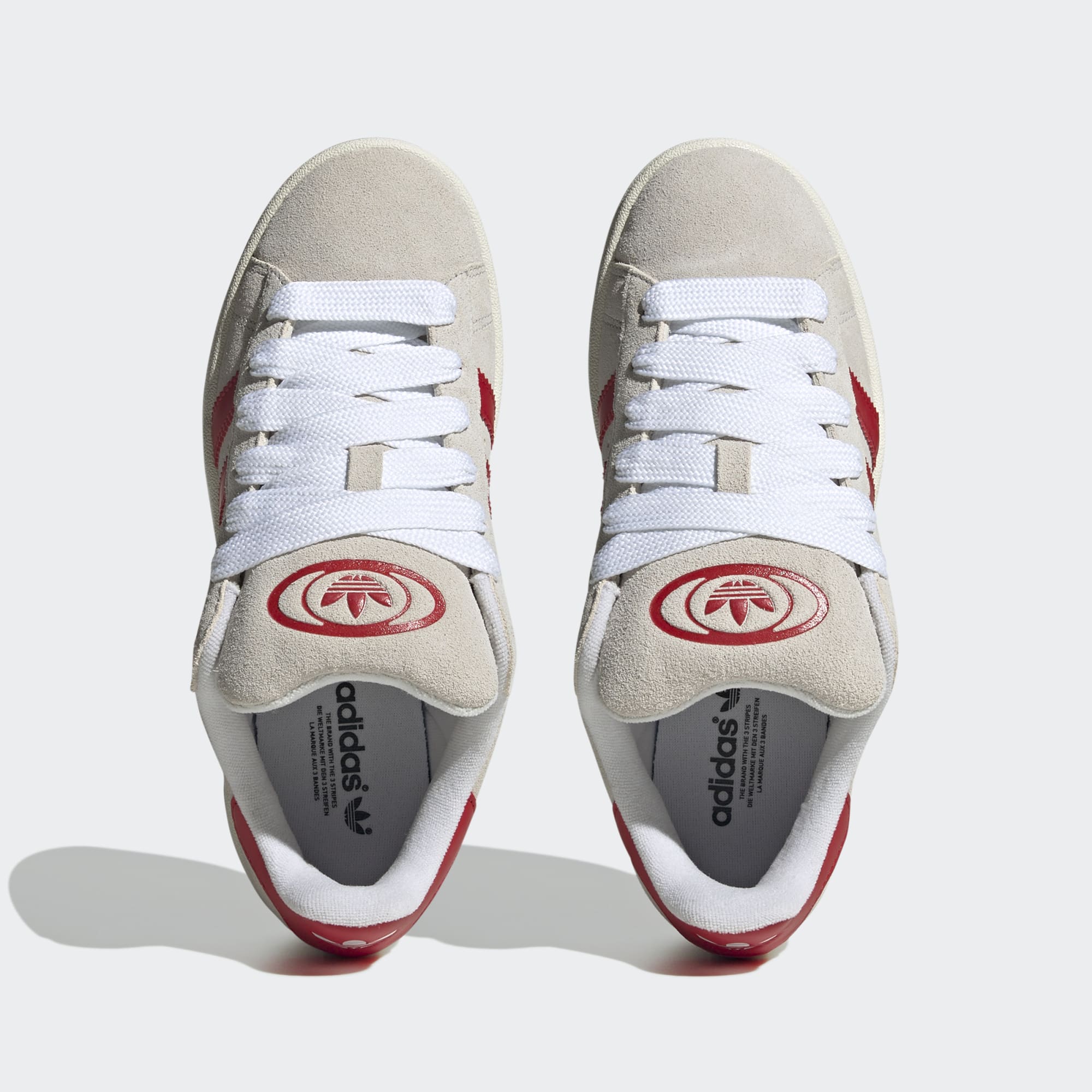 Adidas Campus 00s Crystal White Scarlet
