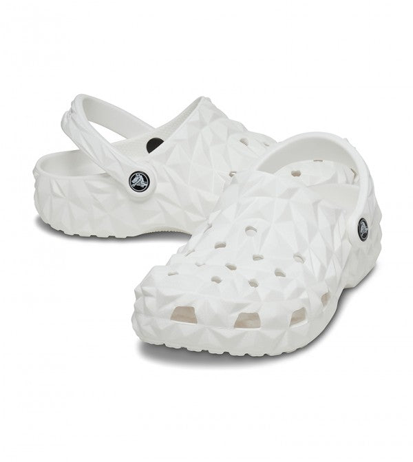 Classic Geometric Clog White