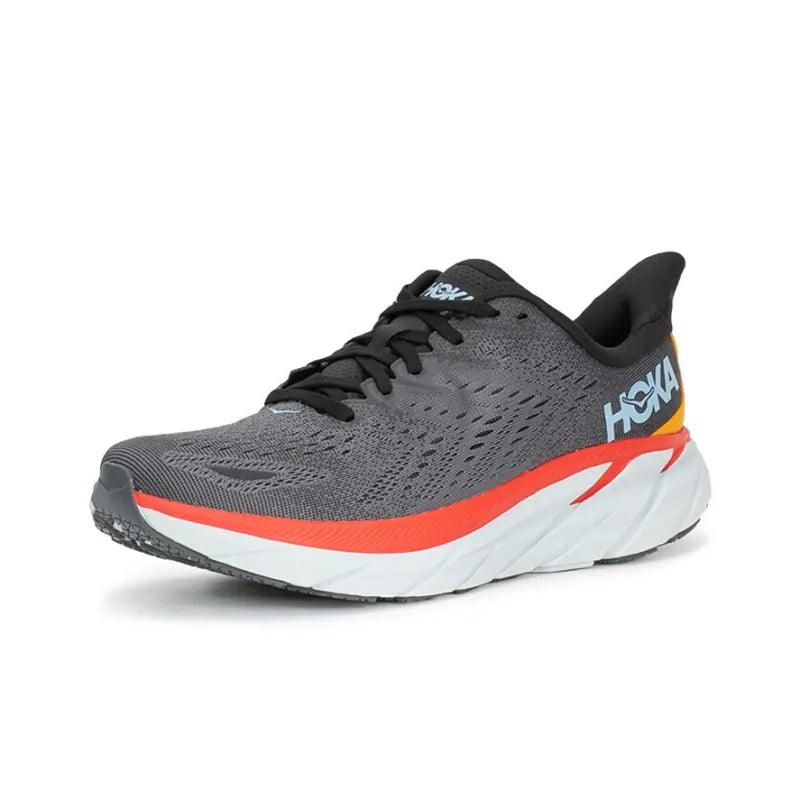 Hoka One Clifton 8 Anthracite Castlerock Red