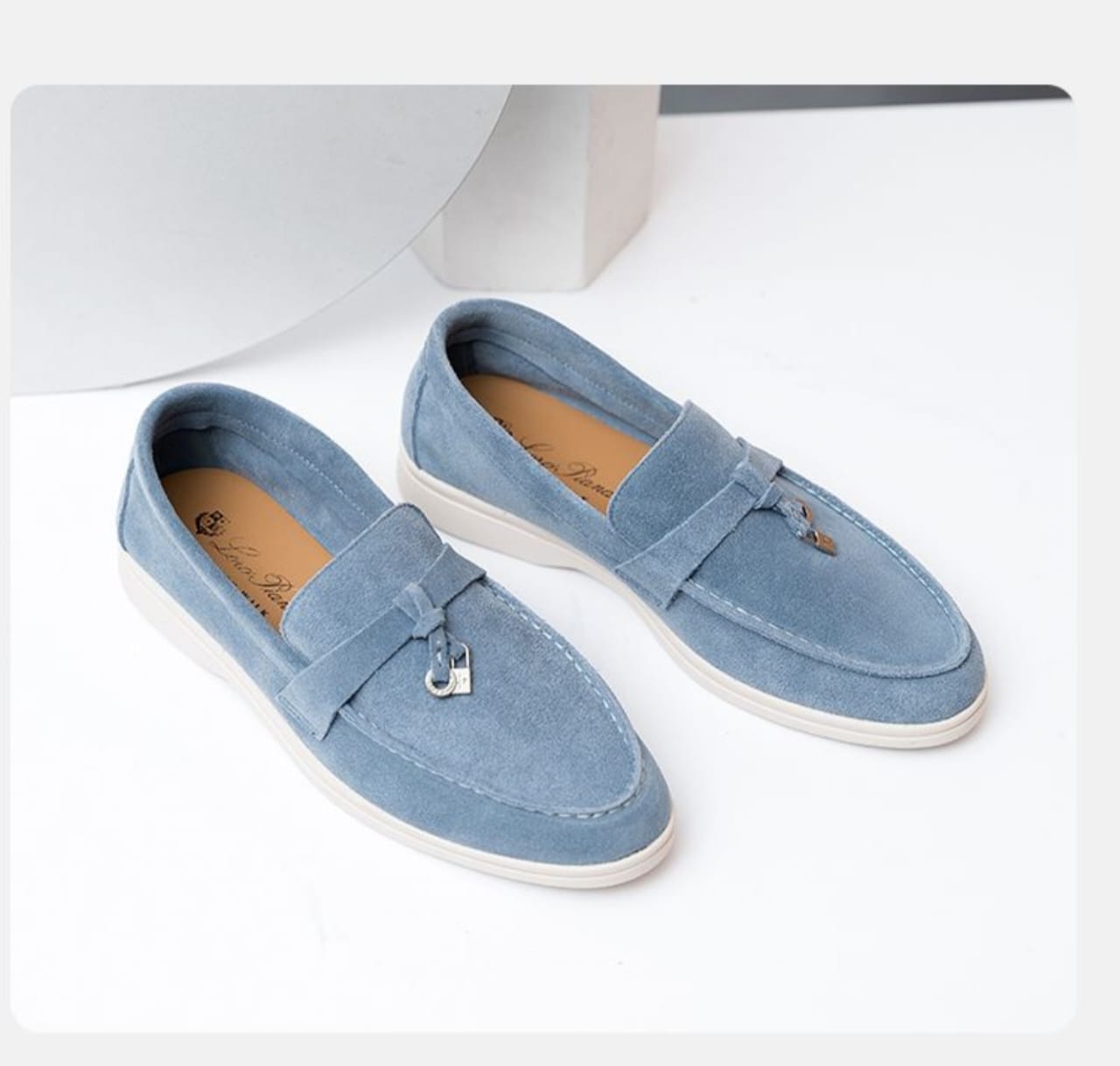 Loro Piana Sky Blue Loafers