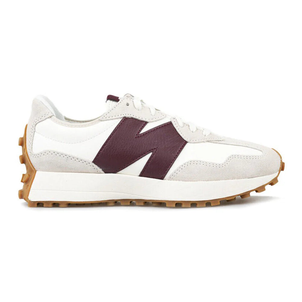 New Balance 327 White Dark Red