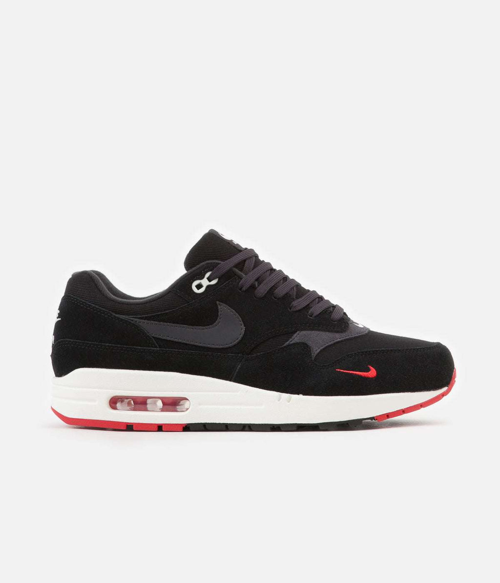 Nike Air Max 1 Premium Black  University Red  Sail Oil Grey STASP image 2