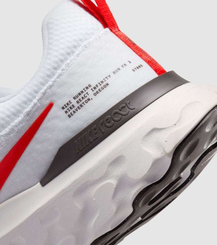 Nike React Infinity Run Flyknit 3 White Light Crimson image 6