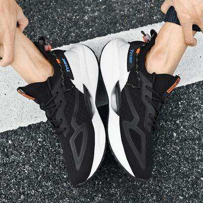 TRACER Black White Breathable Causal Running Shoes image 4