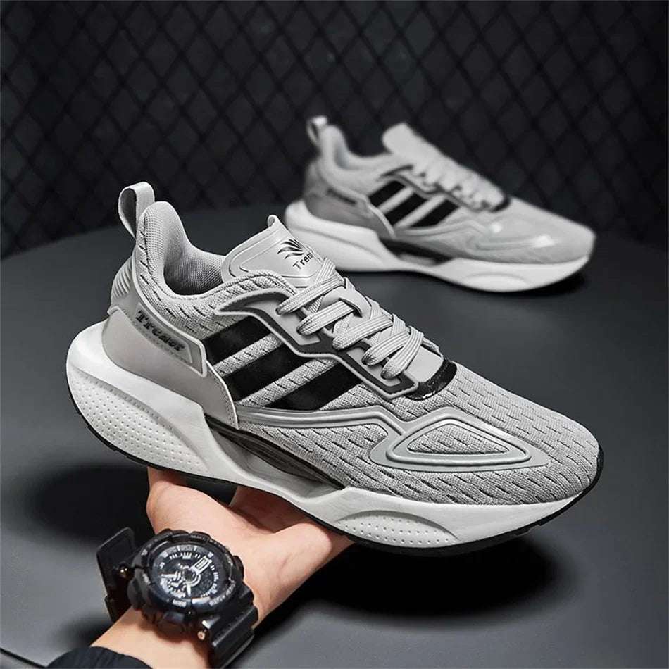 TRACER Grey Black Breathable Causal Running Shoes image