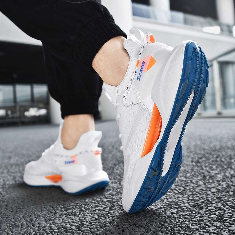 TRACER White Orange Breathable Causal Running Shoes image 3